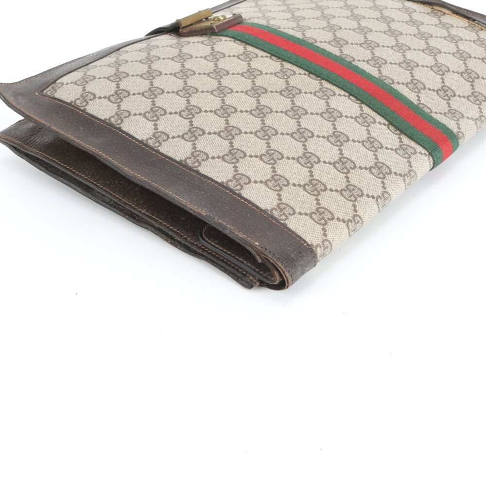 Gucci Old GG Supreme Sherry Line Leather Clutch Bag for Men - Picture 3 of 11